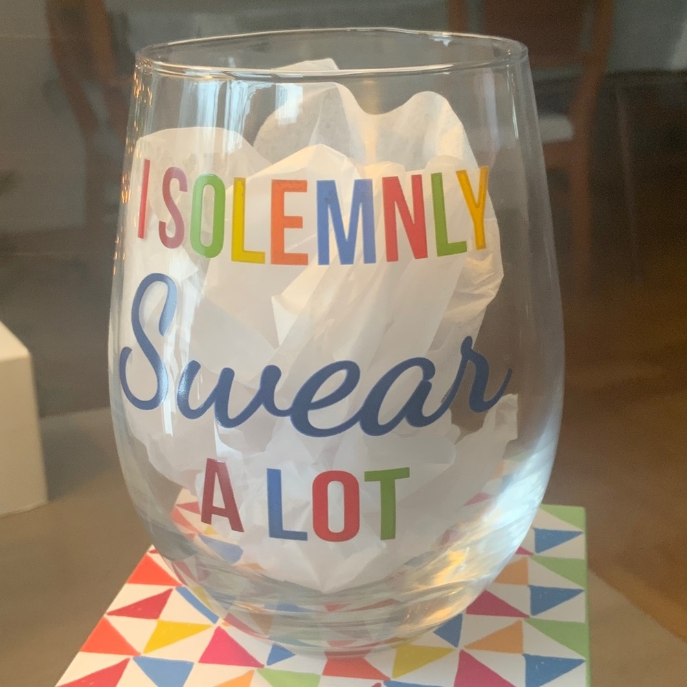 Colorful Quote Wine Glass